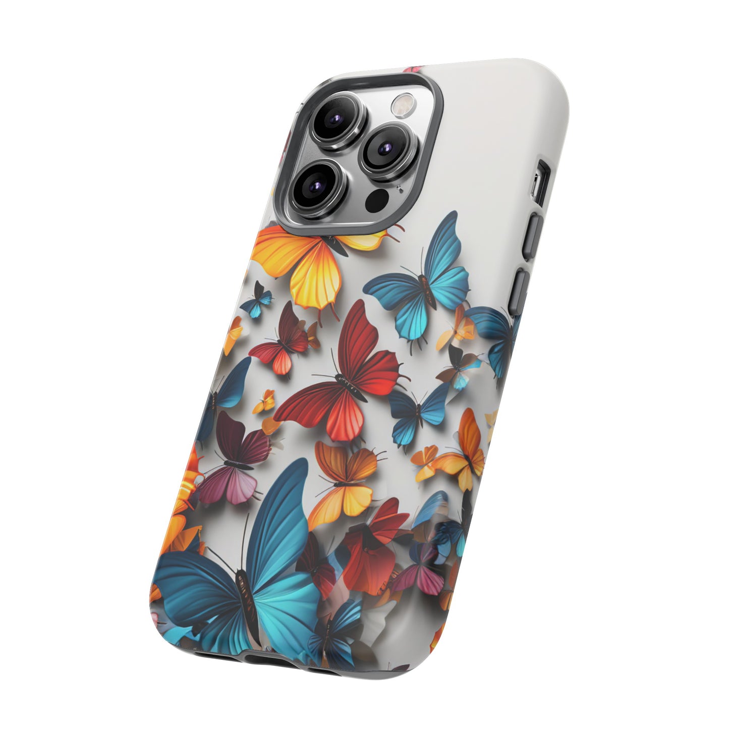 Butterfly Apple Tough Phone Cases for iPhone-Samsung-Google Pixel Phone Cover