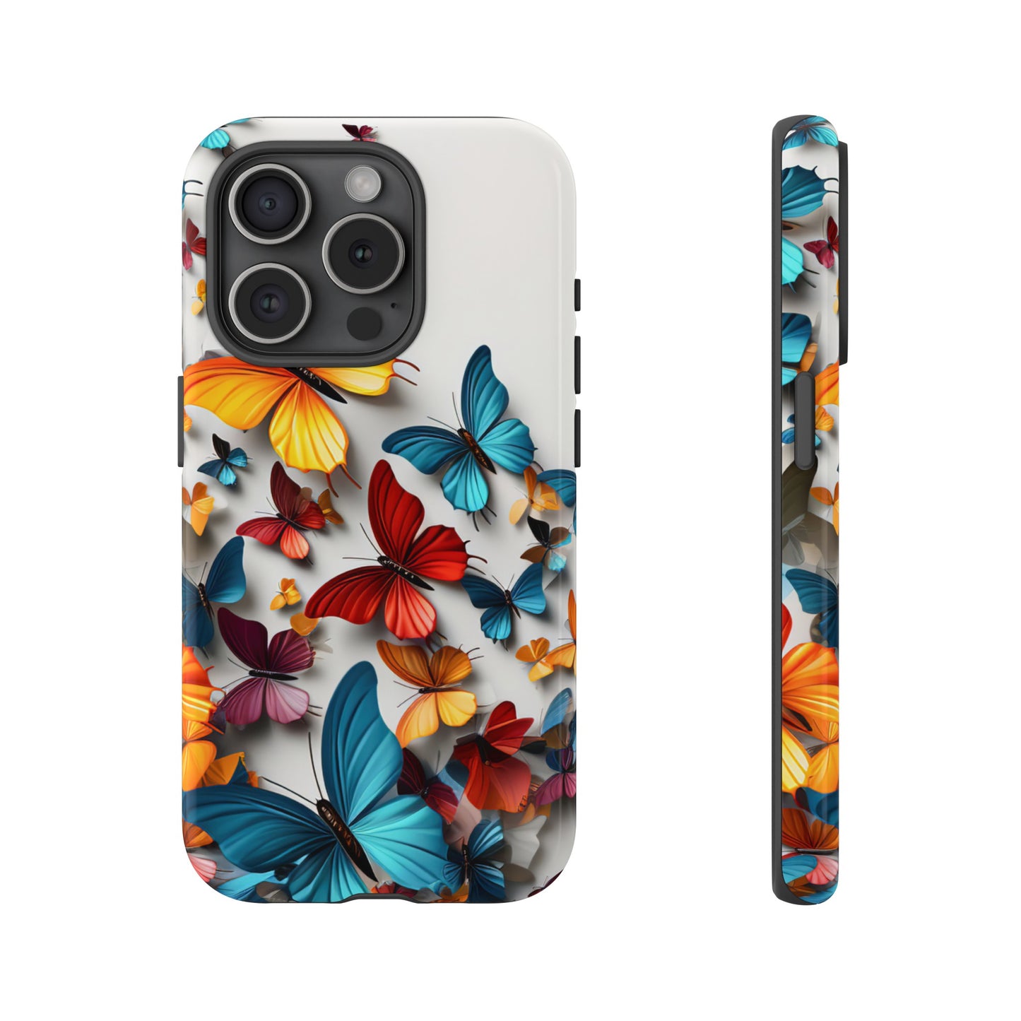 Butterfly Apple Tough Phone Cases for iPhone-Samsung-Google Pixel Phone Cover