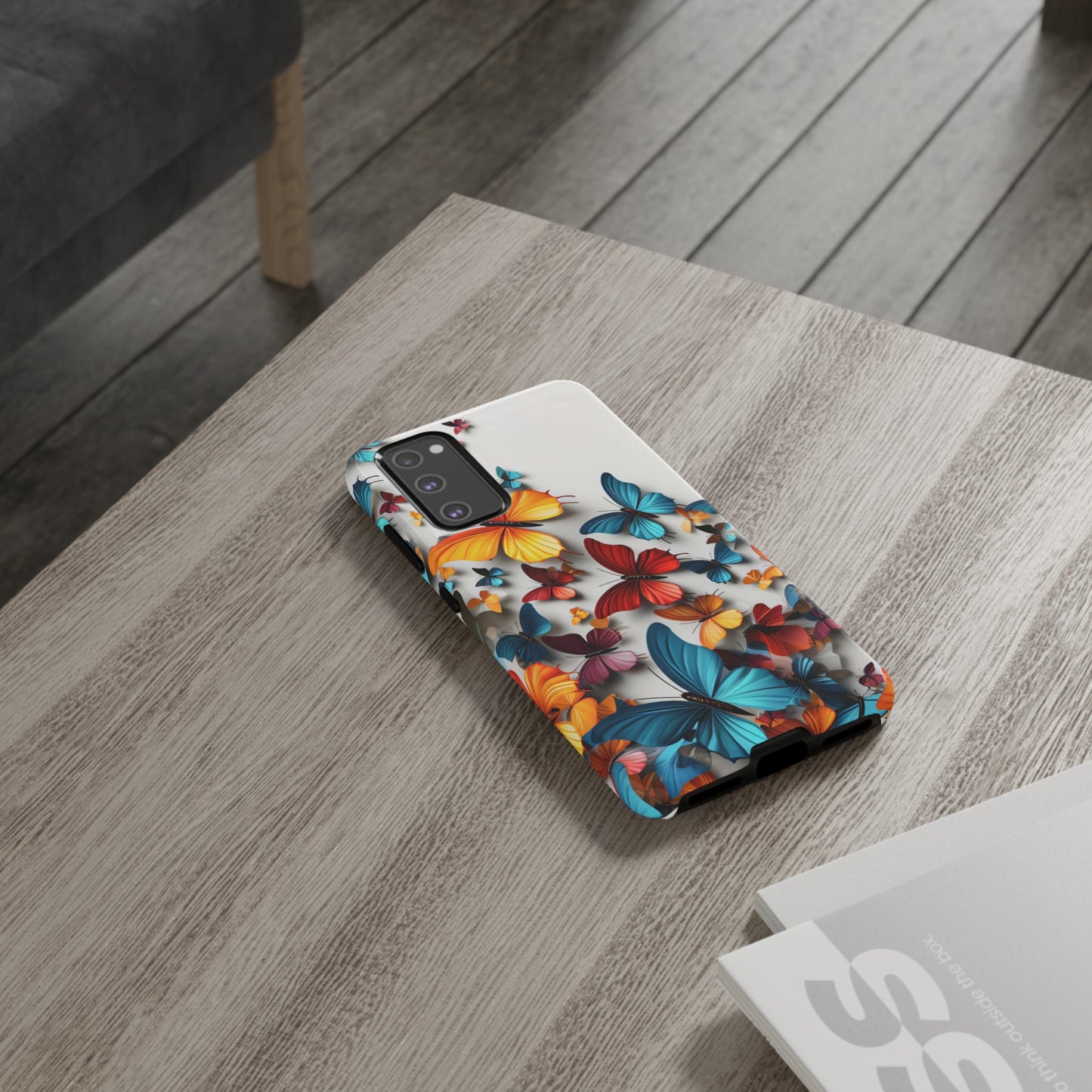 Butterfly Apple Tough Phone Cases for iPhone-Samsung-Google Pixel Phone Cover