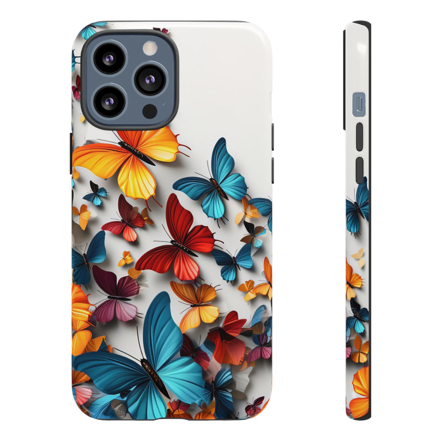 Butterfly Apple Tough Phone Cases for iPhone-Samsung-Google Pixel Phone Cover