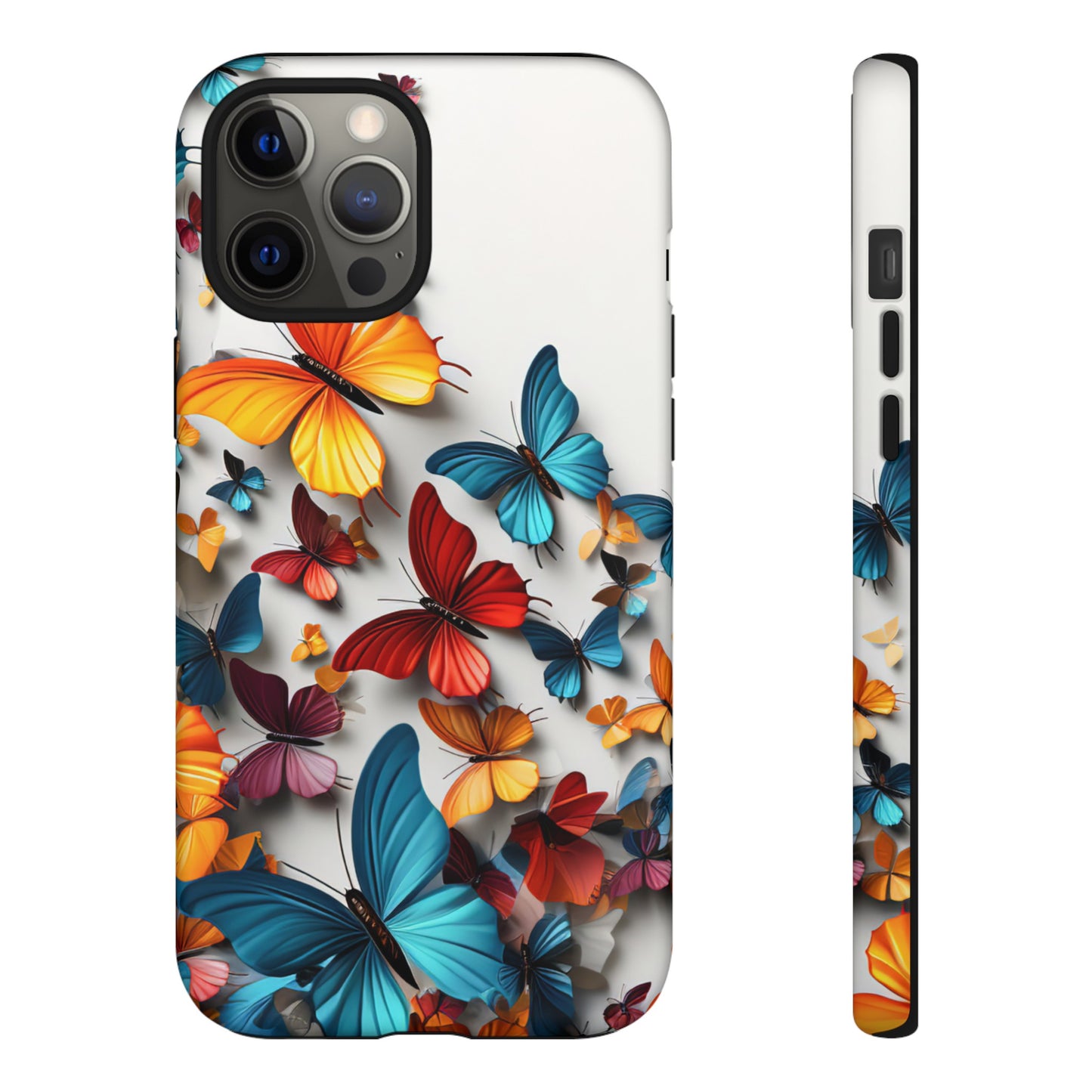 Butterfly Apple Tough Phone Cases for iPhone-Samsung-Google Pixel Phone Cover