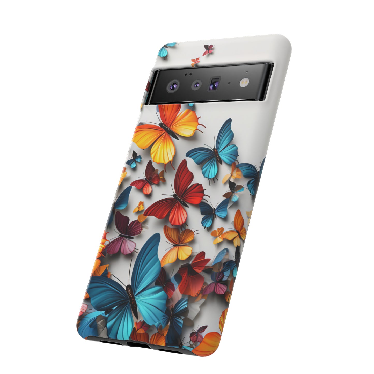 Butterfly Apple Tough Phone Cases for iPhone-Samsung-Google Pixel Phone Cover