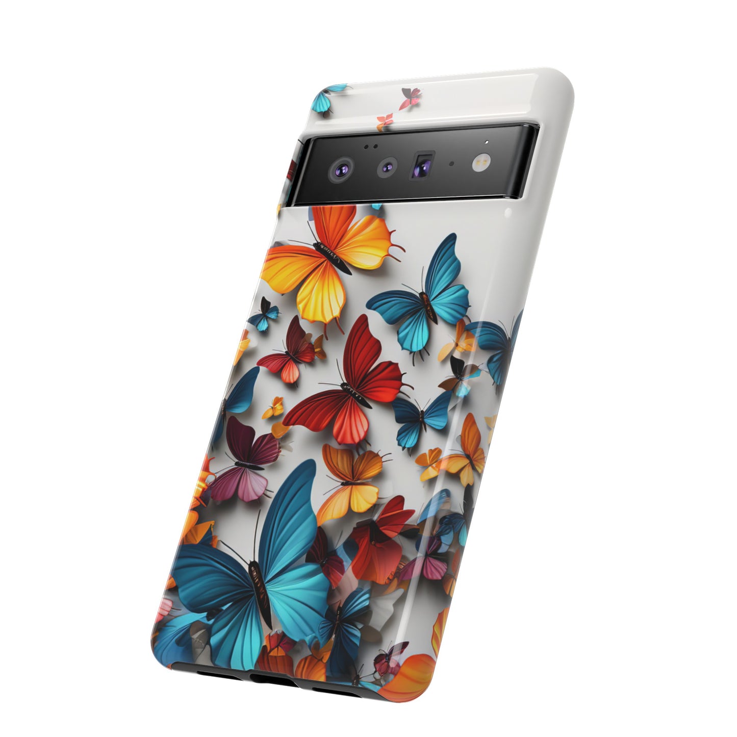 Butterfly Apple Tough Phone Cases for iPhone-Samsung-Google Pixel Phone Cover